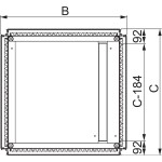 Schneider NSYEC1051 PanelSeT SF-Kabeleinführungsplatte, 1 Kabeldurchf., Clipbefest., 1000x500mm 