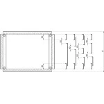 Schneider NSYEC124 PanelSeT SF-Kabeleinführungsplatte, einteilig, Clipbefestigung, 1200x400mm 