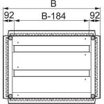 Schneider NSYEC662 PanelSeT SF-Kabeleinführungsplatte, 2 Kabeldurchf., Clipbefest., 600x600mm 