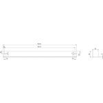 Schneider NSYFCG60 PanelSeT SF/SM-L-Schiene für Kabelbefestigung, 600mm 
