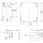 Schneider Electric NSYMF44 Mikroperfür Montageplatte H400xB400m. Öffng. Durchm. 3,6mm auf 12,5mm Abstand 