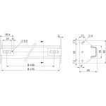 Schneider Electric NSYMFSC60 Spacial SF/SM-Schienensatz vormontiert m. Montagewinkeln 600mm 