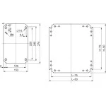 Schneider Electric NSYMM33 Einfache Montageplatte H300xB300mm aus verzinktem Stahl 