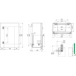 Schneider NSYPLM3025G PanelSeT PLM Polyestergehäuse - Wandmontage, einfache Tür, ohne MP H300xB250xT160mm IP66, IK10, RAL 7035 