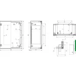 Schneider NSYPLM86G PanelSeT PLM Polyestergehäuse - Wandmontage, einfache Tür, ohne MP H847x636xT300mm IP66, IK10, RAL 7035 