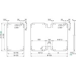 Schneider Electric NSYPMM125 Metallmontageplatte für PLA-Gehäuse H1250xB500mm 