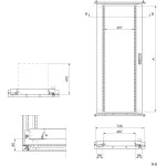 Schneider NSYRSW40 PanelSeT SF/SM-19"-Rahmen, schwenkbar, 2000x800mm, 40 Module 