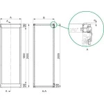 Schneider NSYSF20860M PanelSeT SF-Schrank mit Fächern, fertig montiert, 2000x800x600mm 