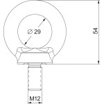 Schneider NSYSMEB PanelSeT SM-M12-Kranösen, Gussstahl, verzinkt, Verpackungseinheit: 4 Stück 