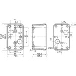 Schneider NSYTBP1176 PC-Geh. IP66 IK08 RAL7035 In.H105B65D55Auß.H116B74D62 undur. PC-Abdeck. H10 