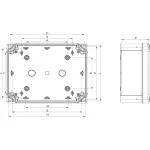 Schneider NSYTBS241912H PanelSeT TBS - ABS-Gehäuse mit undurchs. Abdeckung H40, H241xB194xT127mm, Schutzart IP66, IK07, RAL 7035 