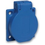 Schneider PKS52B Schukosteckdose, blau, 2p+E, 10/16A, 250 V, für DE, IP54, 50x50mm 
