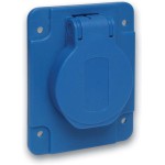 Schneider Electric PKS61B Schukosteckdose blau 2p+E 10/16A 250 V für DE IP54 65x85mm 