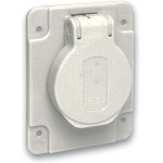 Schneider PKS61G Schukosteckdose, grau, 2p+E, 10/16A, 250 V, für DE, IP54, 65x85mm 