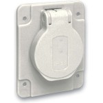 Schneider Electric PKS61G Schukosteckdose grau 2p+E 10/16A 250 V für DE IP54 65x85mm 20 Stück 