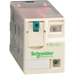 Schneider RXM4AB2FD Miniaturrelais RXM, 4 W, 6 A, 110VDC, LED 
