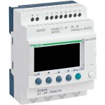 Schneider SR2B121BD SPS-Steuerrelais, Zelio Logic, kompakte Ausführung, 12 E/A, 24 VDC, Display, Uhr, Relaisausgänge 
