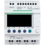 Schneider Electric SR2B121FU SPS-Steuerrelais Zelio Logic kompakte Ausführung 12 E/A 100 bis 240 VAC Display Uhr Relaisausgänge 