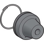 Schneider XACB922 Schutzkappe m. Befestigungsring, f. Drucktast. m. Schutzkap., Silikon, 16mm 