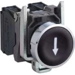 Schneider XB4BA3351 Drucktaster, Harmony XB4, Metall, 22mm, schwarz, beschriftet Pfeil unten, tastend, Schraubklemme, 1S 