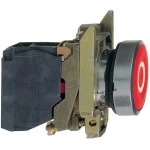 Schneider XB4BA4322 Drucktaster, Harmony XB4, Metall, 22mm, rot, beschriftet O, tastend, Schraubklemme, 1Ö 