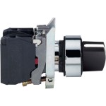 Schneider XB4BD41 Wahlschalter, Harmony XB4, Metall, 22mm, schwarz, 2 Stellungen, rastend, 2S 