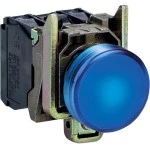 Schneider XB4BVB6 Leuchtmelder, Harmony XB4, Metall, 22mm, blau, universelle LED, glatte Kalotte, Schraubklemme, 24V ACDC 
