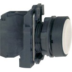 Schneider XB5AA15 Drucktaster, Harmony XB5, Kunststoff, weiß, unbeschriftet, 22mm, tastend, 1S + 1Ö 