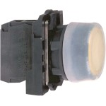 Schneider XB5AP51 Drucktaster, Harmony XB5, Kunststoff, vorstehend, gelb, unbeschriftet, mit Schutzkappe, 22mm, tastend, 1S 