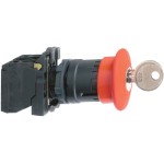 Schneider XB5AS9445 Not-Aus/Not-Halt-Schalter, Harmony XB5, Kunststoff, Schlüsselentriegelung, 22mm, Pilz 40mm, 1S + 1Ö 