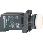 Schneider XB5AV41 Leuchtmelder, Harmony XB5, Kunststoff, weiß, 22mm, BA9s Glühlampe, glatte Kalotte, 230V AC 