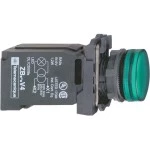 Schneider XB5AV43 Leuchtmelder, Harmony XB5, Kunststoff, grün, 22mm, BA9s Glühlampe, glatte Kalotte, 230V AC 