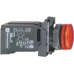 Schneider XB5AV44 Leuchtmelder, Harmony XB5, Kunststoff, rot, 22mm, BA9s Glühlampe, glatte Kalotte, 230V AC 