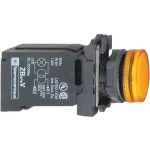 Schneider XB5AV45 Leuchtmelder, Harmony XB5, Kunststoff, orange, 22mm, BA9s Glühlampe, glatte Kalotte, 230V AC 