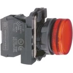Schneider XB5AV64 Leuchtmelder, Harmony XB5, Kunststoff, rot, 22mm, BA9s Glühlampe, glatte Kalotte, 250V AC 