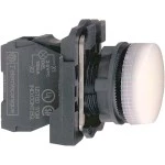Schneider XB5AVB1 Leuchtmelder, Harmony XB5, Kunststoff, weiß, 22mm, universelle LED, glatte Kalotte, 24V ACDC 