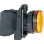 Schneider XB5AVB5 Leuchtmelder, Harmony XB5, Kunststoff, orange, 22mm, universelle LED, glatte Kalotte, 24V ACDC 
