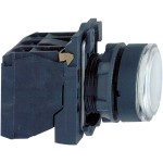 Schneider XB5AW31B5 Leuchtdrucktaster, Harmony XB5, Kunststoff, weiß, 22mm, universelle LED, glatte Kalotte, 1S + 1Ö, 24V ACDC 