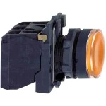 Schneider XB5AW35B5 Leuchtdrucktaster, Harmony XB5, Kunststoff, orange, 22mm, universelle LED, glatte Kalotte, 1S + 1Ö, 24V ACDC 