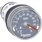 Schneider XB5DTB23 Timer, Zeitrelais für Fronteinbau, Harmony XB5, Kunststoff, 22mm, 3s bis 60s, 24V DC 