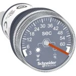 Schneider XB5DTGM3 Timer, Zeitrelais für Fronteinbau, Harmony XB5, Kunststoff, 22mm, 3s bis 60s, 100-240V ACDC 