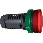 Schneider XB5EVB4 Leuchtmelder, Harmony XB5, Kunststoff, Monoblock, rot, 22mm, universelle LED, glatte Kalotte, 24V ACDC 
