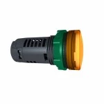 Schneider XB5EVM5 Leuchtmelder, Harmony XB5, Kunststoff, Monoblock, orange, 22mm, universelle LED, glatte Kalotte, 230-240V AC 