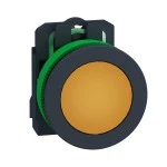 Schneider XB5FVB5 Leuchtmelder, Harmony XB5F, Kunststoff, 30mm, orange, universelle LED, glatte Kalotte, Schraubklemme, 24V ACDC 