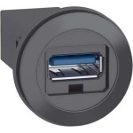 Schneider XB5PUSB3 USB Einbaubuchse, Harmony XB5, Kunststoff, schwarz, Schnittstelle, USB 3.0 Typ A 