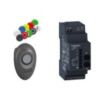 Schneider XB5RMA04 Kombipaket, Funkdrucktaster, Gehäuse, Empfänger, programmierbar, Kunststoff, Ø22mm, 24-240V AC/DC, 10 farbiges Kappenset 