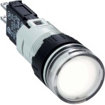 Schneider XB6AV1BB Leuchtmelder, Ø 22, rund, IP 65, weiß, Integral LED, 24 V, Stecker 