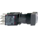 Schneider XB6CW1B1B Leuchtdrucktaster, weiß Ø 16, flach, o. Rastung, 24 V, 1S 