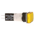 Schneider XB6DV5BB Leuchtmelder, Ø 16, rechteckig, IP 65, gelb, Integral LED, 24 V, Stecker 