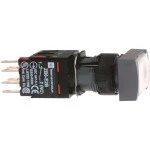 Schneider XB6DW1B5B Leuchtdrucktaster, weiß Ø 16, flach, o. Rastung, 24 V, 1S+1Ö 